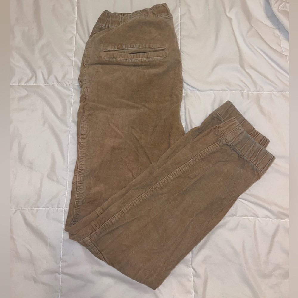 Divided Draw String Corduroy Joggers